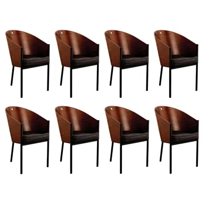 Pre-owned Driade Philippe Starck “costes” Dining Chairs For , 1984, Set Of 8 In Brown