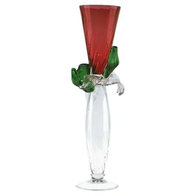 Pre-owned Driade Pierre Vase Colorless & Red By , Borek Sipek
