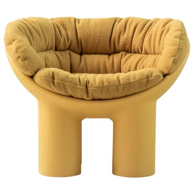 Pre-owned Driade Roly Poly Armchair In Yellow By Faye Toogood With Casentino Cushions