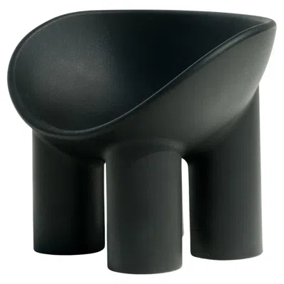 Pre-owned Driade Roly Poly Polyethylene Armchair In Charcoal By Faye Toogood For  In Black