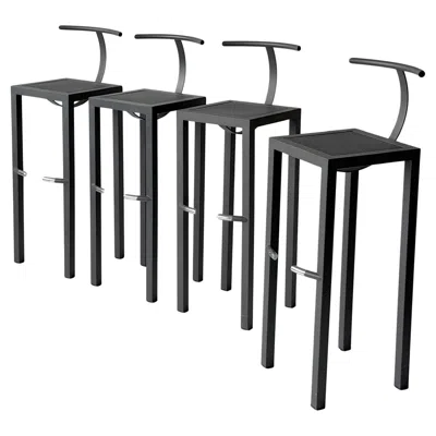 Pre-owned Driade Sarapis Bar Stools By Phillippe Starck For  In Black