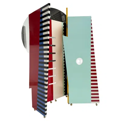 Pre-owned Driade Stunning Dan Friedman Paravent 'bagatelle'  Italy 1992 Radical Modernist In Brown