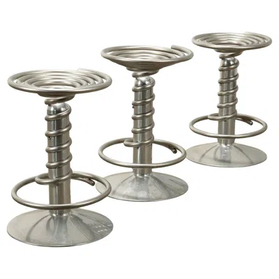 Pre-owned Driade Three Screw Stools By Ron Arad For , 2000s In Gray