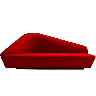 Pre-owned Driade Verlaine Left And Right Sensuous Sofa By Lievore Altherr For  In Red