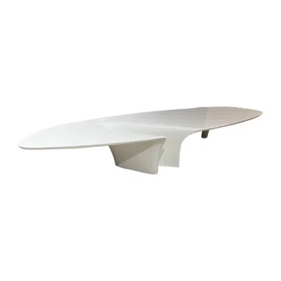 Pre-owned Driade Waterfall Contemporary Glossy White Lacquer Coffee Table By