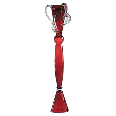 Pre-owned Driade Watteau Ii Vase Colorless & Red By , Borek Sipek