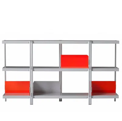 Pre-owned Driade Zigzag Black Or White Painted Steel Low Bookcase By Konstantin Grcic,