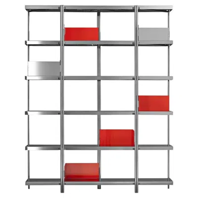 Pre-owned Driade Zigzag Bookshelves H201 Steel, 'not Contain Bookends', By  In Gray