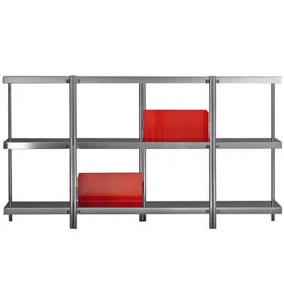Pre-owned Driade Zigzag Mirror Finished Steel Low Bookcase By Konstantin Grcic,  In Brown