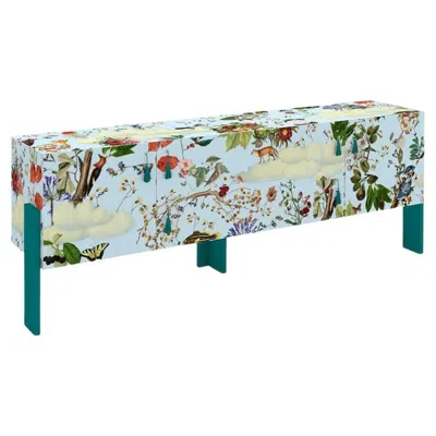 Pre-owned Driade Ziqqurat Cabinet L Floral And Teal Color By  In Green