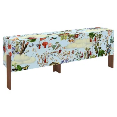 Pre-owned Driade Ziqqurat Cabinet L Floral And Walnut By  In Gray