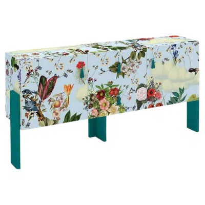 Pre-owned Driade Ziqqurat Cabinet M Floral And Teal Color By  In Green
