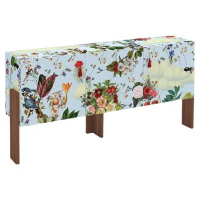 Pre-owned Driade Ziqqurat Cabinet M Floral And Walnut By  In Gray
