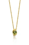 DRIES CRIEL FLUX TSAVORITE & DIAMOND PENDANT NECKLACE