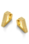 Dries Criel Maxi Brute Diamond Huggie Hoop Earrings In Yellow Gold
