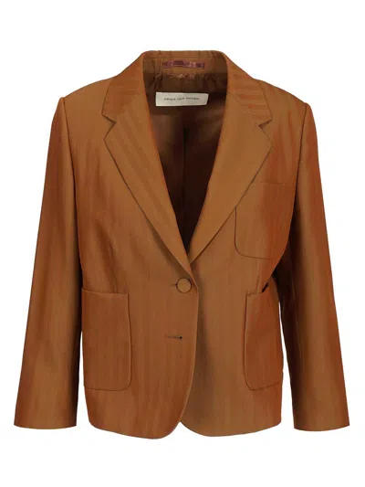 Dries Van Noten 00070-bamis 3121 W.w.jacket Jackets Brown