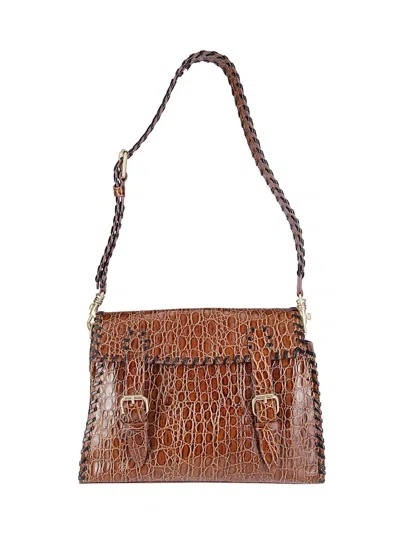 Dries Van Noten 00100-bw252-satchel406-596 W. L.bag In Brown