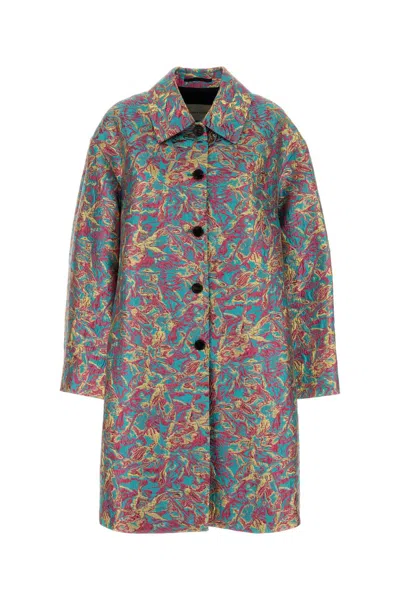 Dries Van Noten 00130-rondero 3153 W W Coat In Multi