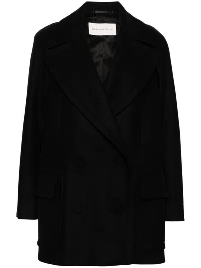 Dries Van Noten 00140 Randia Short 9223 W. W.coat In Black  