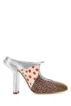 Dries Van Noten Pumps Polka Dot Mixed Textures Patchwork In Brown