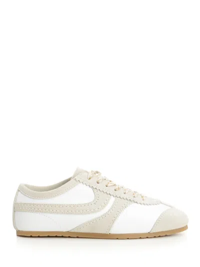 Dries Van Noten Suede-panelled Sneakers In Gray