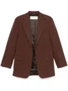 Dries Van Noten "tailored" Blazer Featuring Back Vent In Brown