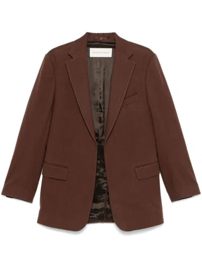 DRIES VAN NOTEN 00500 BLUR 9346 W. W.JACKET,242.010401.9346 703 BROWN