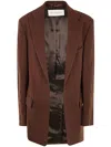 Dries Van Noten "tailored" Blazer Featuring Back Vent In Brown