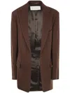 Dries Van Noten "tailored" Blazer Featuring Back Vent In Brown