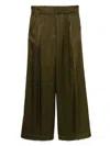Dries Van Noten Trousers Wide-leg Pleated Front In Green