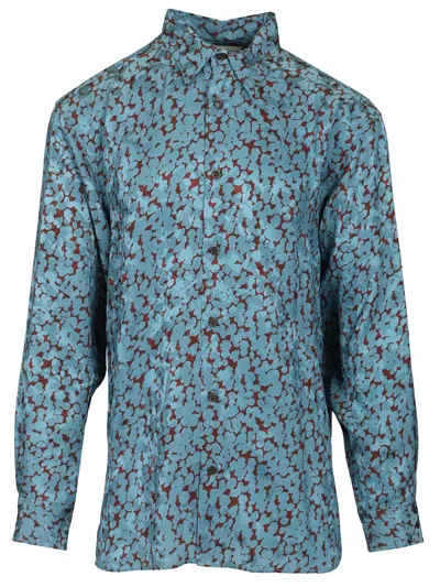 Dries Van Noten 01170-croom 3030 M.w.shirt Shirts Light Blue