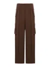 Dries Van Noten Silk Blend Cargo In Brown
