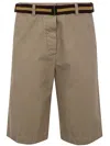 Dries Van Noten Casual Shorts With Pockets And Loops In Brown