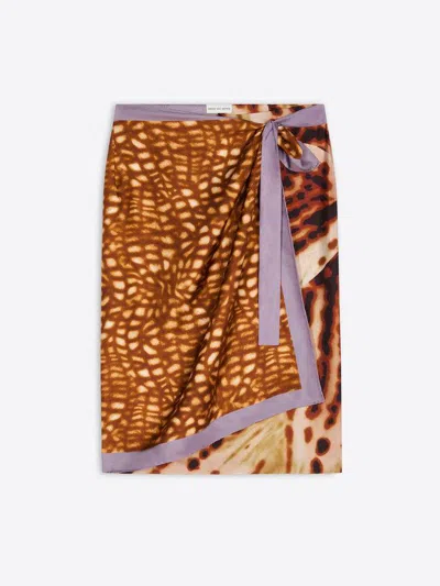 Dries Van Noten 01420 Scarfy 1017 W.w.skirt Clothing In Brown