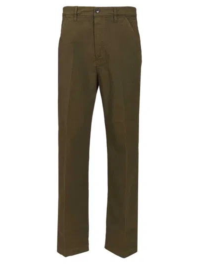 Dries Van Noten 01660-pickerbys Gd 3321 M.w.pants Jeans Green In Brown