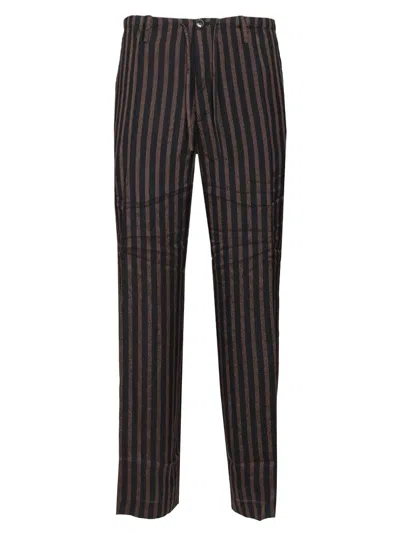Dries Van Noten 01780-penny Long 3276 M.w.pants Trousers Blue In Brown