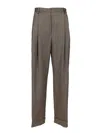 Dries Van Noten 02070-partan 2250 Melange Stripe Wool Pants Trousers Grey In Gray