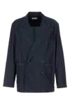 Dries Van Noten Denim Blazer Double-breasted Front Pockets