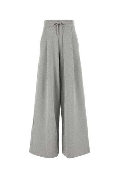 Dries Van Noten Cotton-jersey Wide-leg Track Pants In Grey