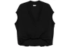 Dries Van Noten Sleeveless Oversized Black Sweatshirt In Cotton