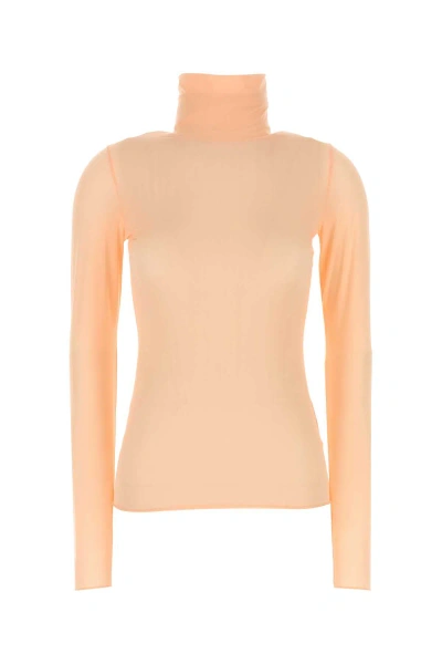 DRIES VAN NOTEN SALMON STRETCH NYLON TOP