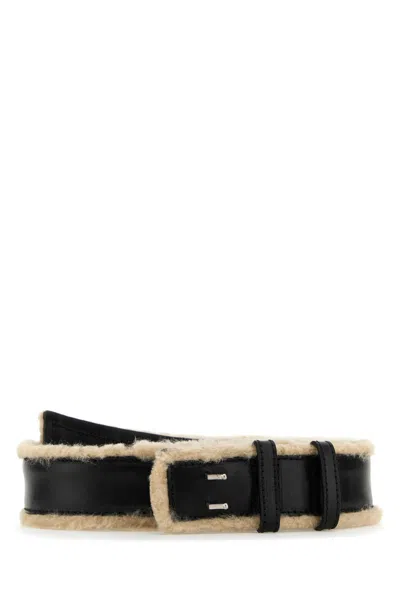 Dries Van Noten Belt Leather Trimmings Contrasting In Black