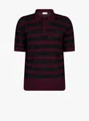 Dries Van Noten Mercy Burgundy Viscose Blend Polo Shirt
