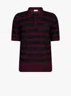 Dries Van Noten Mercy Burgundy Viscose Blend Polo Shirt