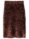 Dries Van Noten 03300 Temple 9725 W. K.skirt In Brown