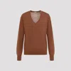 Dries Van Noten Tuomas Pullover In Fine Merino Wool In Brown