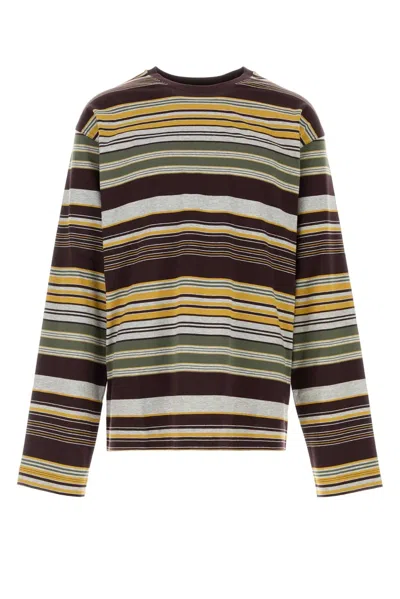Dries Van Noten Embroidered Cotton Oversize Hember T-shirt In Multi