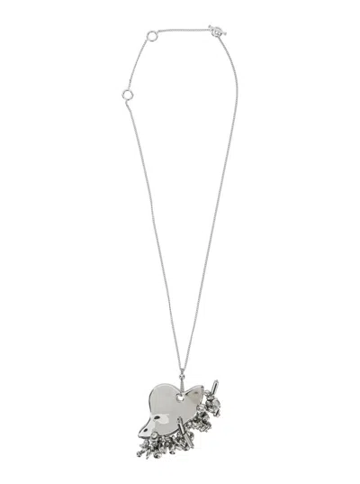 Dries Van Noten Bead-embellishment Necklace In Silver