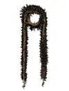 Dries Van Noten Beaded Statement Necklace Textured Finish In Brown