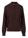 Dries Van Noten 09040-tuno 2700 Knit Polo Knitwear Brown In Brown